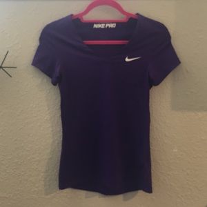 Purple Nike Pro Workout Shirt